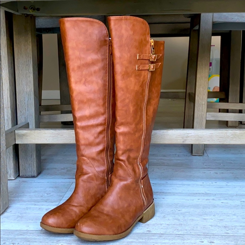 Tall brown boots